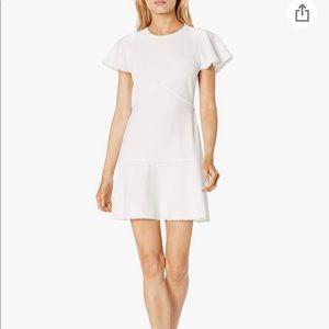 Joie White Flutter Sleeve Dress